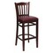 Flash Furniture Barstool, Vert Slact Bck, Mah Wd, Burg Vny XU-DGW0008BARVRT-MAH-BURV-GG - alternate 1