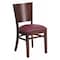 Flash Furniture Lacey Restaurant Chair, Wood Back, 17-1/4 in W 20-1/2" L 33-1/2" H XU-DG-W0094B-WAL-BURV-GG - alternate 1