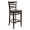 Flash Furniture Wood Barstool, Walnut, Ladder Back XU-DGW0005BARLAD-WAL-GG - alternate 1