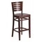 Flash Furniture Wood Barstool, Walnut, Slat Back XU-DG-W0108BBAR-WAL-WAL-GG - alternate 1