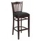 Flash Furniture Wood Brstool, Wal, Vrtcl Slat Bck, Blk Vny XU-DGW0008BARVRT-WAL-BLKV-GG - alternate 1