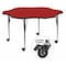 Flash Furniture Flower Activity Table, 60" W, 60" L, 30.37" H, Laminate, Red XU-A60-FLR-RED-T-A-CAS-GG - alternate 1