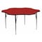 Flash Furniture Flower Activity Table, 60" W, 60" L, 30.125" H, Laminate, Red XU-A60-FLR-RED-T-A-GG - alternate 1