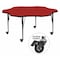 Flash Furniture Flower Activity Table, Laminate, Red XU-A60-FLR-RED-T-P-CAS-GG - alternate 1
