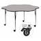Flash Furniture Flower Activity Table, Laminate, Grey XU-A60-FLR-GY-T-A-CAS-GG - alternate 1