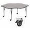 Flash Furniture Flower Activity Table, Laminate, Grey XU-A60-FLR-GY-T-P-CAS-GG - alternate 1