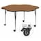 Flash Furniture Flower Activity Table, Laminate, Wood Grain XU-A60-FLR-OAK-T-A-CAS-GG - alternate 1
