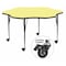 Flash Furniture Flower Activity Table, Laminate, Yellow XU-A60-FLR-YEL-T-A-CAS-GG - alternate 1