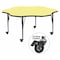 Flash Furniture Flower Activity Table, Laminate, Yellow XU-A60-FLR-YEL-T-P-CAS-GG - alternate 1