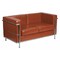 Flash Furniture Cognac Leather Loveseat 57"x28-1/2"x27-1/2 ZB-REGAL-810-2-LS-COG-GG - alternate 1
