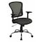 Flash Furniture Task Chair, 18" to 22", Fixed Arms, Dark Gray H-8369F-DK-GY-GG - alternate 1