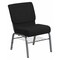 Flash Furniture Fabric Church Chair, Black XU-CH0221-BK-SV-BAS-GG - alternate 1