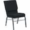 Flash Furniture Fabric Church Chair, Black XU-CH-60096-BK-SV-BAS-GG - alternate 1