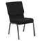 Flash Furniture Fabric Church Chair, Black XU-CH-60096-BK-SV-GG - alternate 1