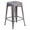 Flash Furniture Clear Backless Metal Stool, 24" XU-DG-TP0004-24-GG - alternate 1
