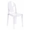 Flash Furniture Contemporary Ghost Chair, Transparent Crystal Seat, 15.75 W 20-1/4" L 35 H OW-GHOSTBACK-18-GG - alternate 1