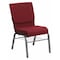 Flash Furniture Fabric Church Chair w/Book Rack, Burgundy XU-CH-60096-BY-SILV-BAS-GG - alternate 1