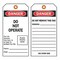 Brady Danger Tag, 7 x 4 In, Bk and R/Wht, PK10 86517