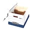 Bankers Box File Box, Corrugated Fiberboard, 12 in W, 15 in D, 10 in H, Lift-Off Locking Lid Closure 0083601 - alternate 1