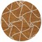 Homeroots 8' Orange And Ivory Round Geometric Washable Indoor Outdoor Area Rug 612895 - alternate 8