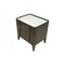 Homeroots Mid Century Dark Brown and White Faux Marble with Two Drawers 473037 - alternate 4
