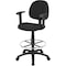 Boss Drafting Stool (B315-Bk) W/Footring And Adjustable Arms B1616-BK - alternate 1
