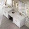 James Martin Vanities Bellshire 96" Dual Vanity Set with 24" Make-Up Counter, Bright White w/3 cm Siberian Silestone Top 660-VMC96-BW-3SFR - alternate 5