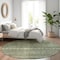 Homeroots 8' Olive Green Gray And Fern Green Round Southwestern Washable Indoor Outdoor Area Rug 615970 - alternate 5