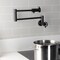 Kingston Brass Wall Mount Pot Filler Faucet with Knurled Handle, Matte Black KS4100RKZ - alternate 5