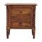 Homeroots 24" Brown Solid Wood Two Drawer Nightstand 701711 - alternate 1