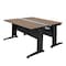 Regency Fusion 2 Person Bench Workstation, 72 in W X Wood, Metal, Noble Oak MFB7258NO - alternate 1
