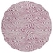 Homeroots 8' Plum And Ivory Round Abstract Washable Indoor Outdoor Area Rug 599006 - alternate 7