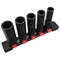 Performance Tool 5 pc. Bolt Extractor Set, Spiral Grips, Deep Sockets, Storage Rail W38923 - alternate 1