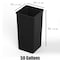 Regal Altair 50 Gallon Square Black Plastic Trash Can, Heavy Duty Resin Construction TC-100-SQ50BK - alternate 4