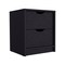 Homeroots 19" Black Wood Two Drawer Nightstand 543691 - alternate 9