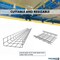 Kable Kontrol Wire Mesh Cable Tray, 24in W x 6in D x 10ft L, Electro-Zinc Resistant Steel, Chrome Finish KK-24X6X10-EZ - alternate 4