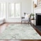 Homeroots 3' X 5' Artichoke Green And Ivory Geometric Washable Indoor Outdoor Area Rug 588262 - alternate 5