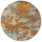 Homeroots 8' Copper And Orange Round Abstract Washable Indoor Outdoor Area Rug 609590 - alternate 7
