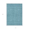 Homeroots 10' X 14' Teal Blue And Ivory Geometric Washable Indoor Outdoor Area Rug 596212 - alternate 7