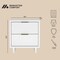 Manhattan Comfort Elara 18 in Solid Wood Nightstand in White (2-Drawer) NS1780-1 - alternate 5