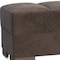 Homeroots 50" Brown Tufted Microfiber Storage Ottoman 608875 - alternate 6