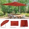 Pure Garden 10 Rectangular Patio Umbrella, Red 50-LG1274 - alternate 9
