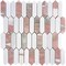 Apollo Tile Rosendal 12x12 in. Polished Thassos, Norway Rose Picket Mosaic Tile (5.3 sq ft/case) 5PK APLNOR88G58A - alternate 1