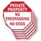 Signmission Private Property No Trespassing No, 6 inch X 6 inch, Vinyl Decal, 5PK OC-D-5PACK-6-139 - alternate 1