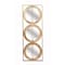Homeroots 14" Brown and Gold Aluminum and Wood Geometric Framed Accent Mirror 485064 - alternate 7