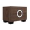 Homeroots 18" Brown Two Drawers Manufactured Wood Mirrored Nightstand 329652 - alternate 1