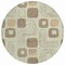 Homeroots 8' Beige Taupe And Tan Round Geometric Washable Indoor Outdoor Area Rug 616798 - alternate 1