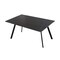Homeroots 63" Black Sintered Stone and Steel Dining Table 535200 - alternate 1