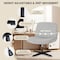 Yssoa Simple Deluxe Criss Cross Chair Wide Seat Armless Cross Legged Chair Home Office Desk Chair with Lu 3A88FNCHAIROFFICEGRY01 - alternate 6