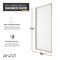 Anzzi Welle 74x34in Framed Fixed Shower Screen Door, Brushed Gold with 5/16in 8mm Tempered Fluted Glass SD-AZ22-01BG-FL - alternate 7